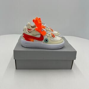 PS Nike 1 Low Easyon LV8 1 –FZ5522-161 ‘Coconut Milk/Bright Crimson Kids Size 8C